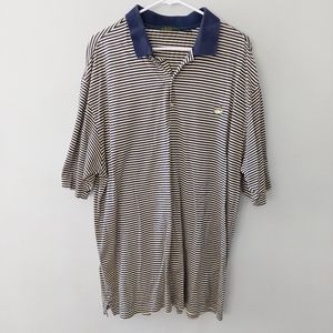 Masters Amen Corner polo shirt XL Vintage blue yellow stripes collared